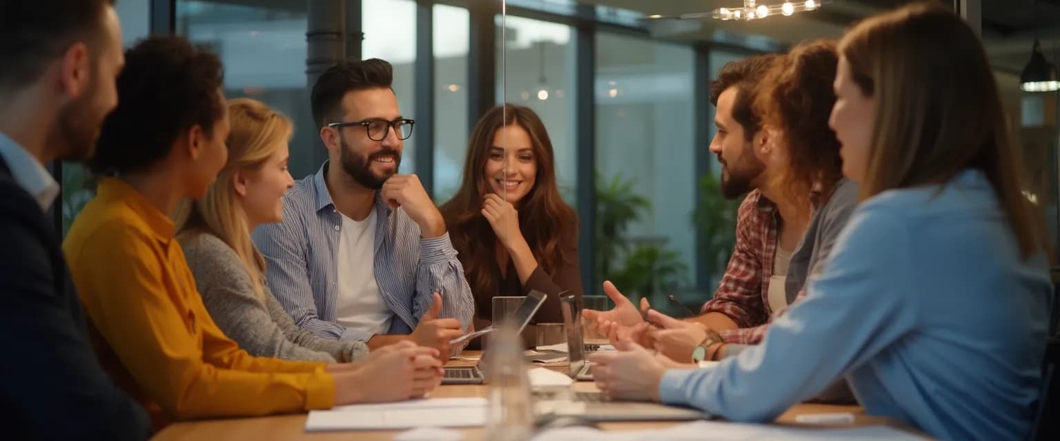 Team experiencing benefits of emotional intelligence in the workplace through improved communication