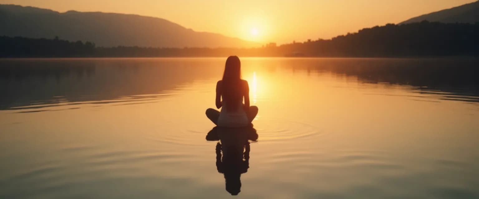 Person practicing self confidence and self awareness techniques through reflection