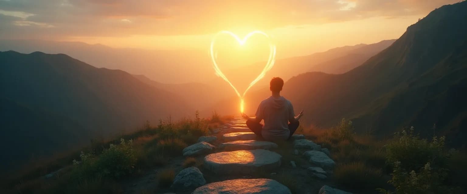 Person practicing a self awareness program with the Ahead app