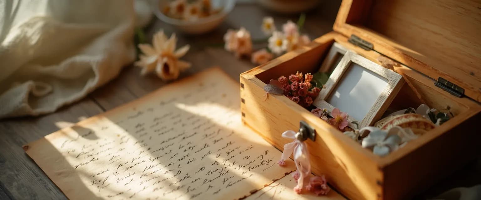 Personalized memory box as a friend sympathy gift with meaningful mementos inside