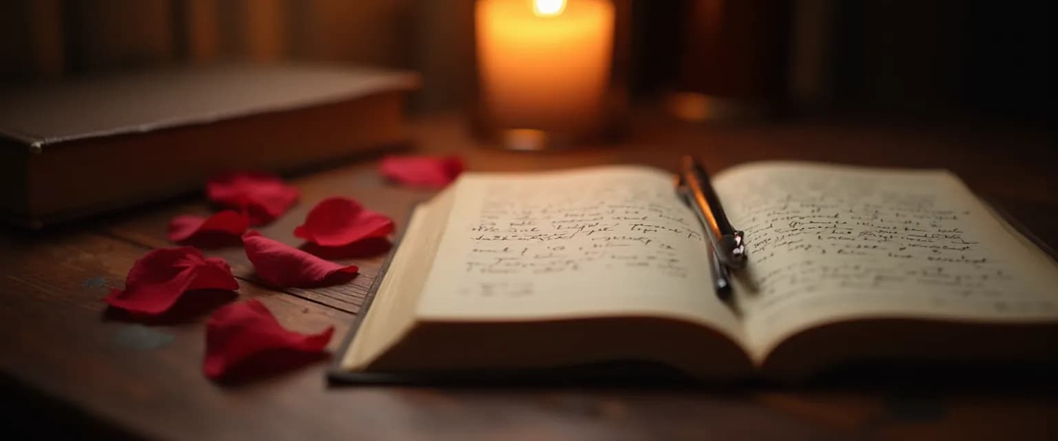 Person journaling to heal from first love heartbreak