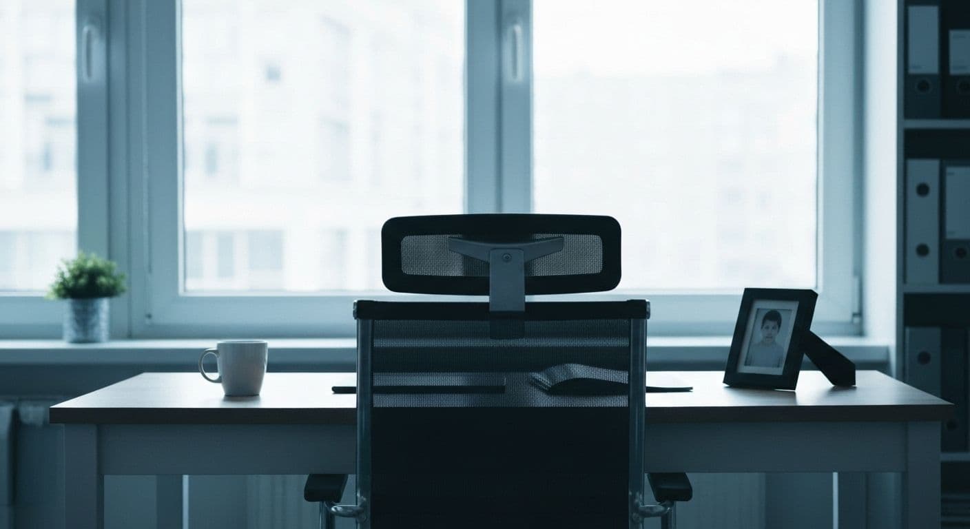 Person grieving a friend while working at desk, representing the challenge of navigating workplace expectations during friend loss