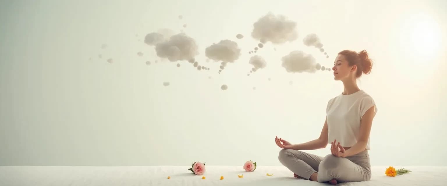 Person practicing mind thinking techniques for mental decluttering and clarity