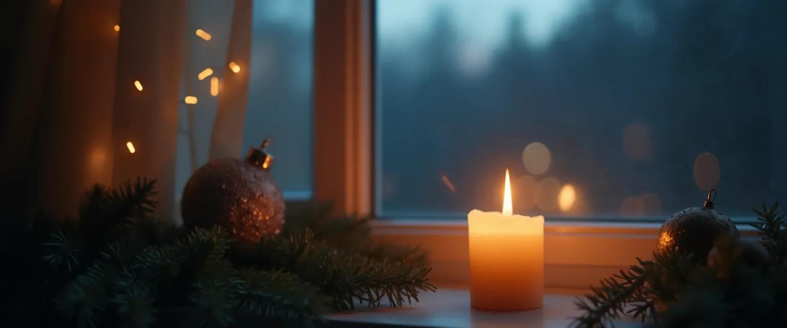 Person practicing a private ritual for dealing with grief during the holidays