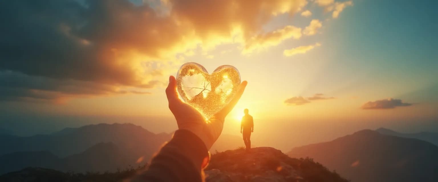 Person finding strength and personal growth while heartbroken over breakup