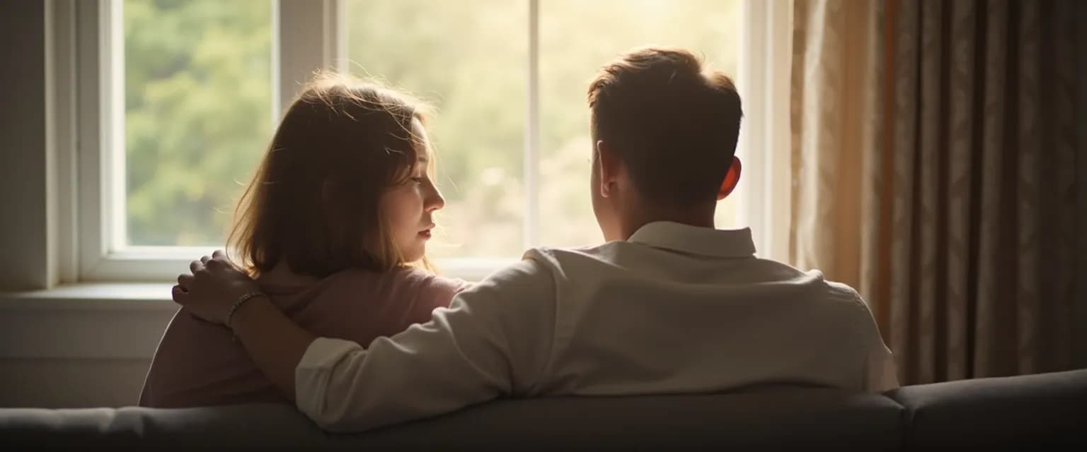 Compassionate friend offering meaningful words to say when someone is grieving