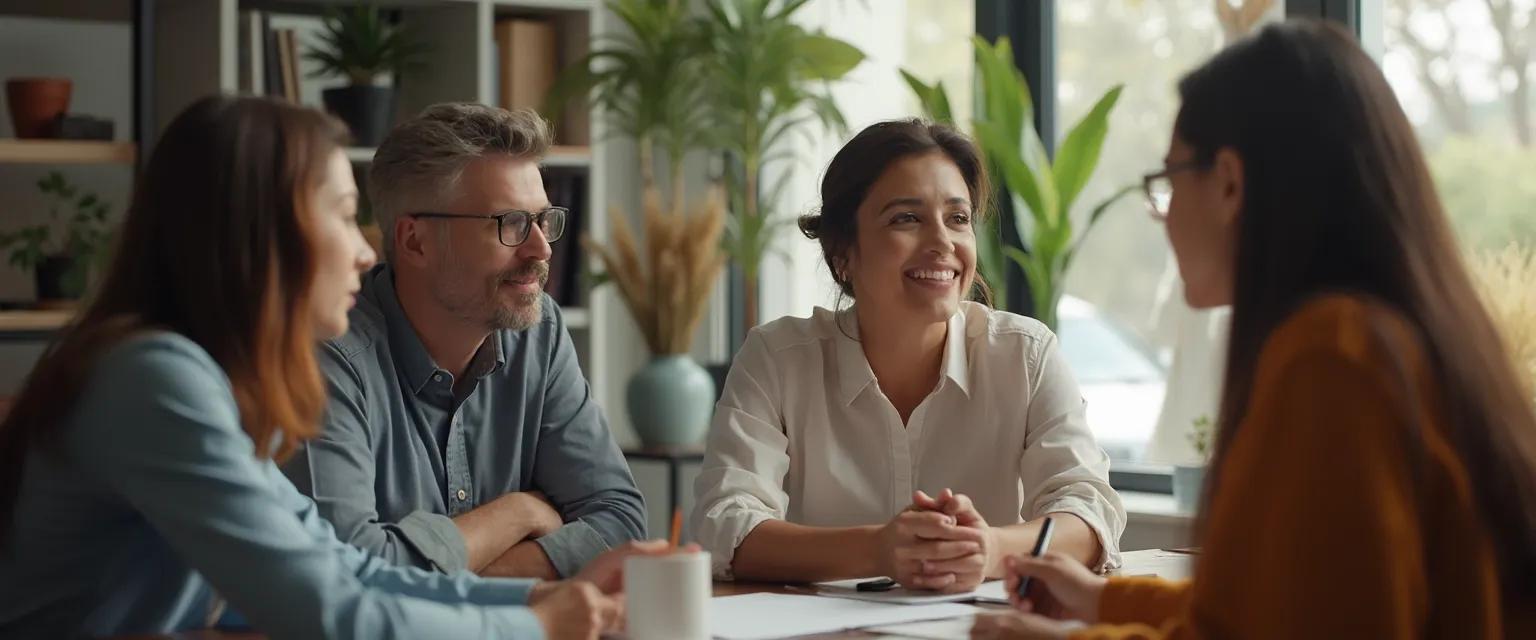 Professional demonstrating EQ awareness in a workplace meeting