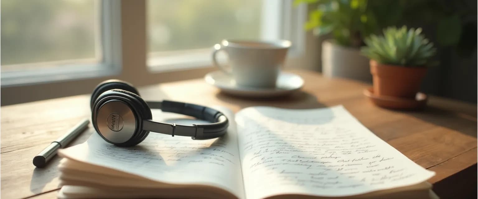 Person recording audio grief prompts on smartphone for emotional healing