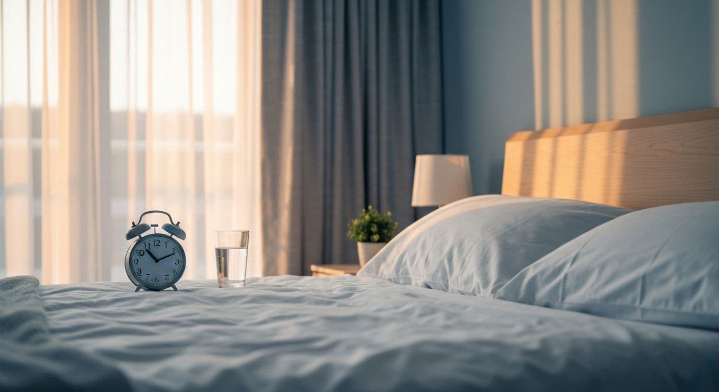 Person peacefully sleeping in organized bedroom demonstrating how to manage stress and anxiety after a breakup through better sleep habits