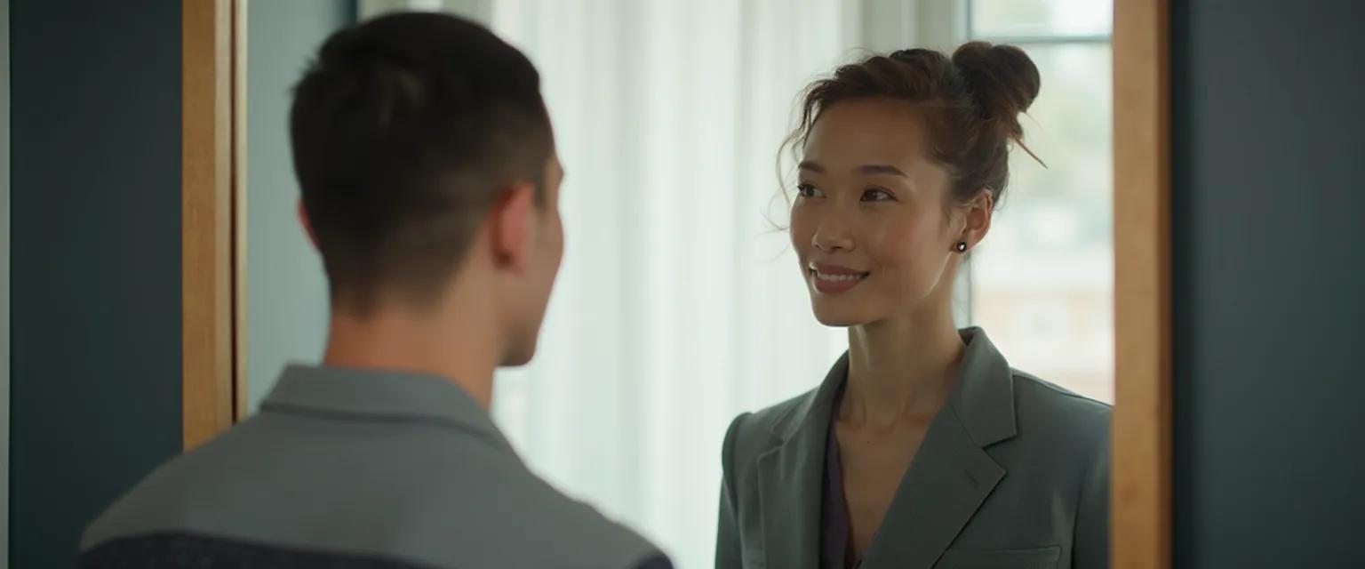 Professional using self-awareness exercises as key to success for career advancement