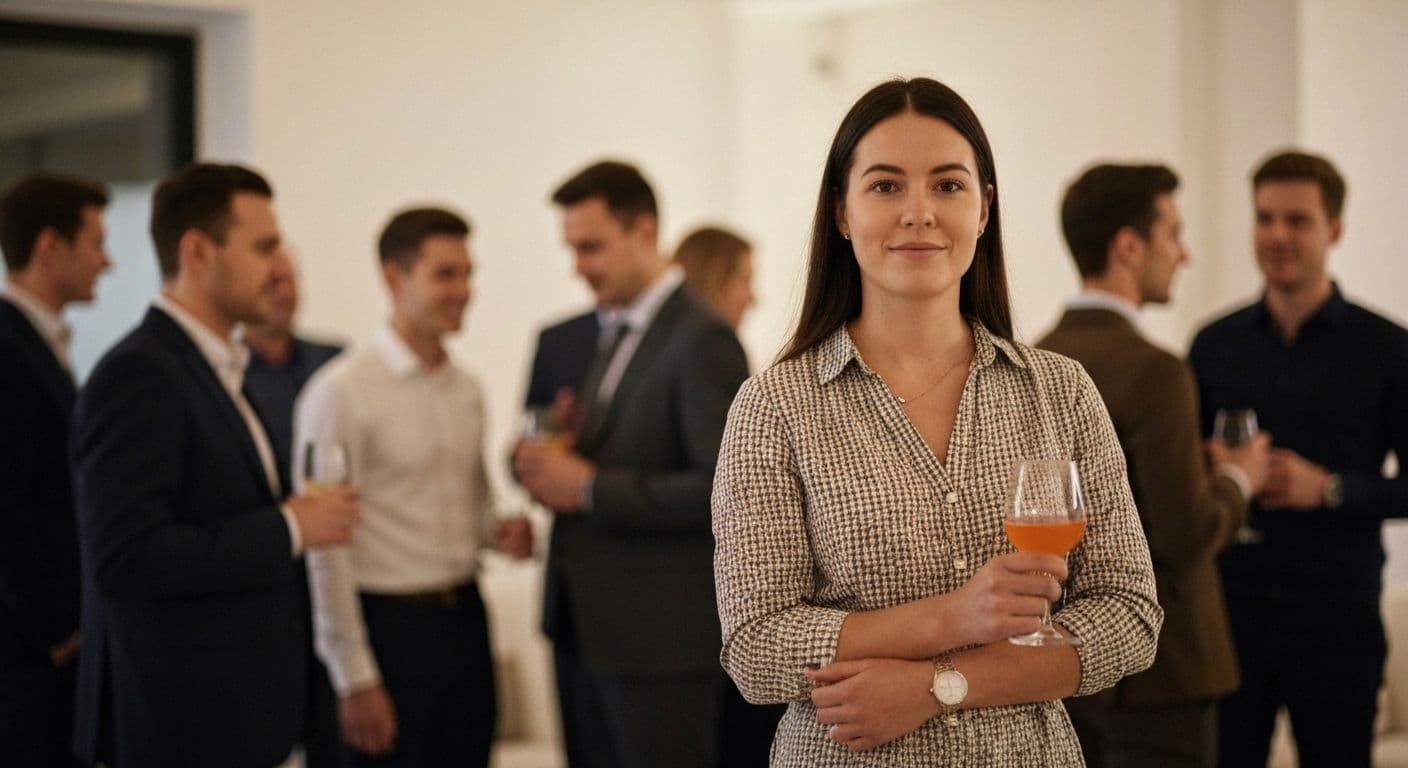 Person confidently attending a social gathering while going through a heartbreak and emotional recovery