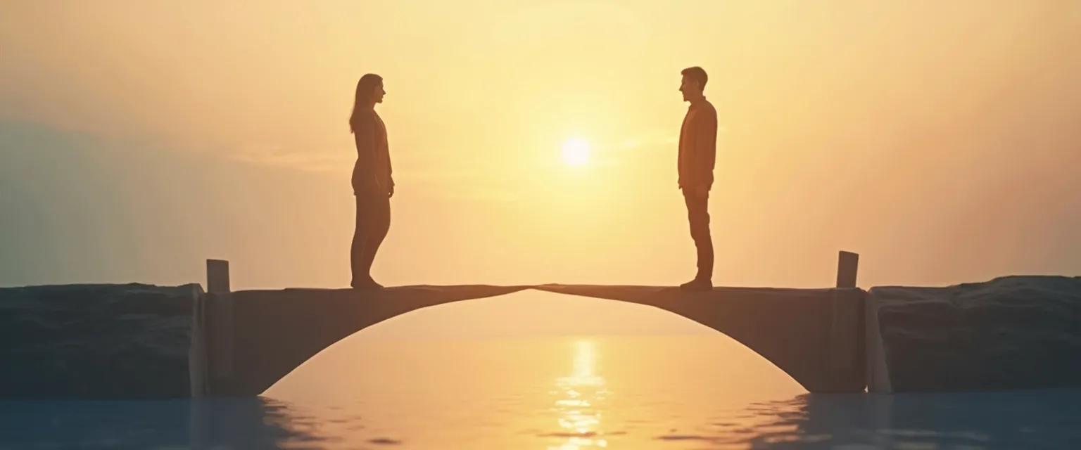 Two people setting healthy boundaries after friendship breakups while maintaining respect