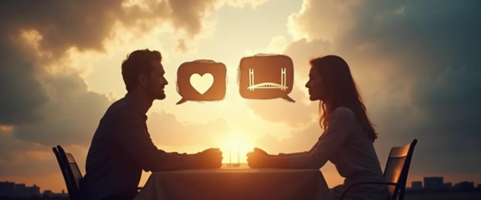 Couple having a healing conversation about bipolar breakup regret