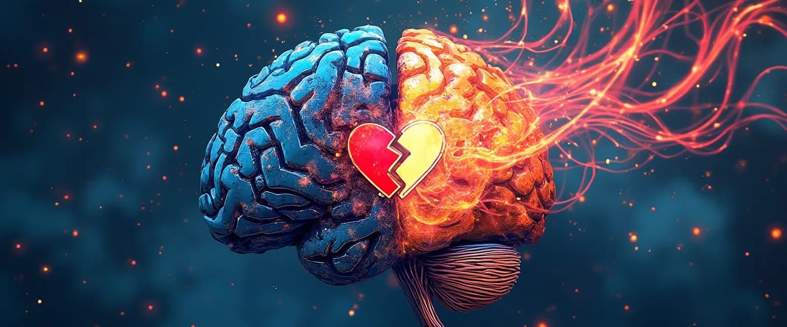 INTP breakup recovery guide showing balance between logical thinking and emotional processing