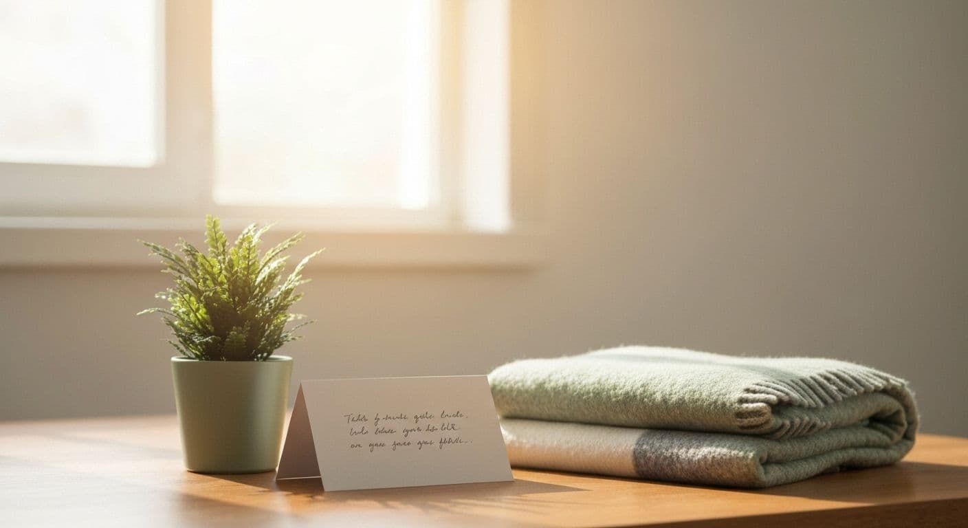 Thoughtful gift ideas showing what to get someone who lost a loved one including comfort items and practical support