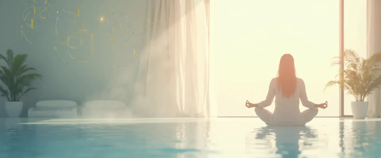 Person practicing quick mindfulness exercises for anxiety at desk