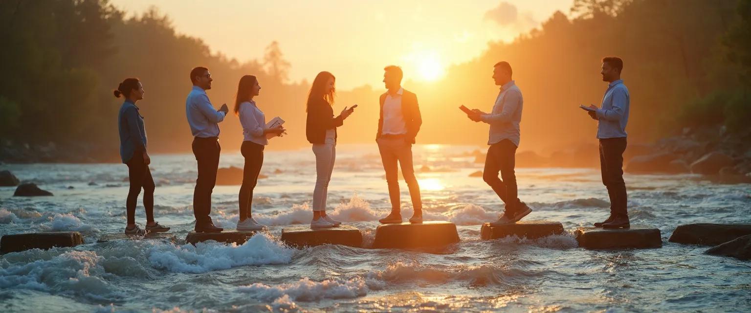 Professional navigating workplace change with resilience strategies