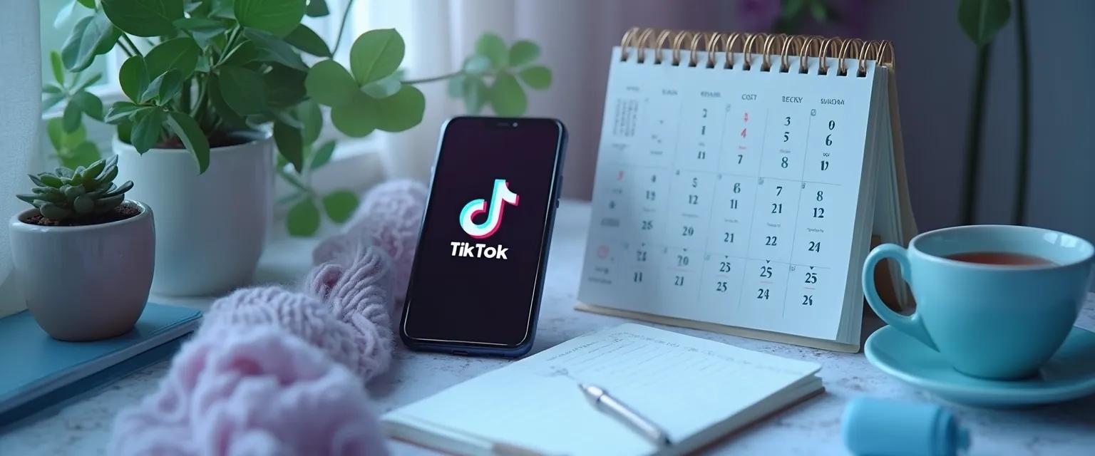 Woman completing the 7-day TikTok breakup detox challenge on her phone with a peaceful expression