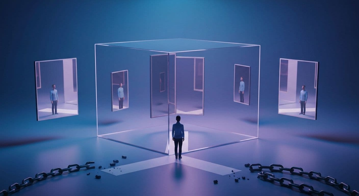 Person practicing self love and self awareness through mindful reflection and self-compassion