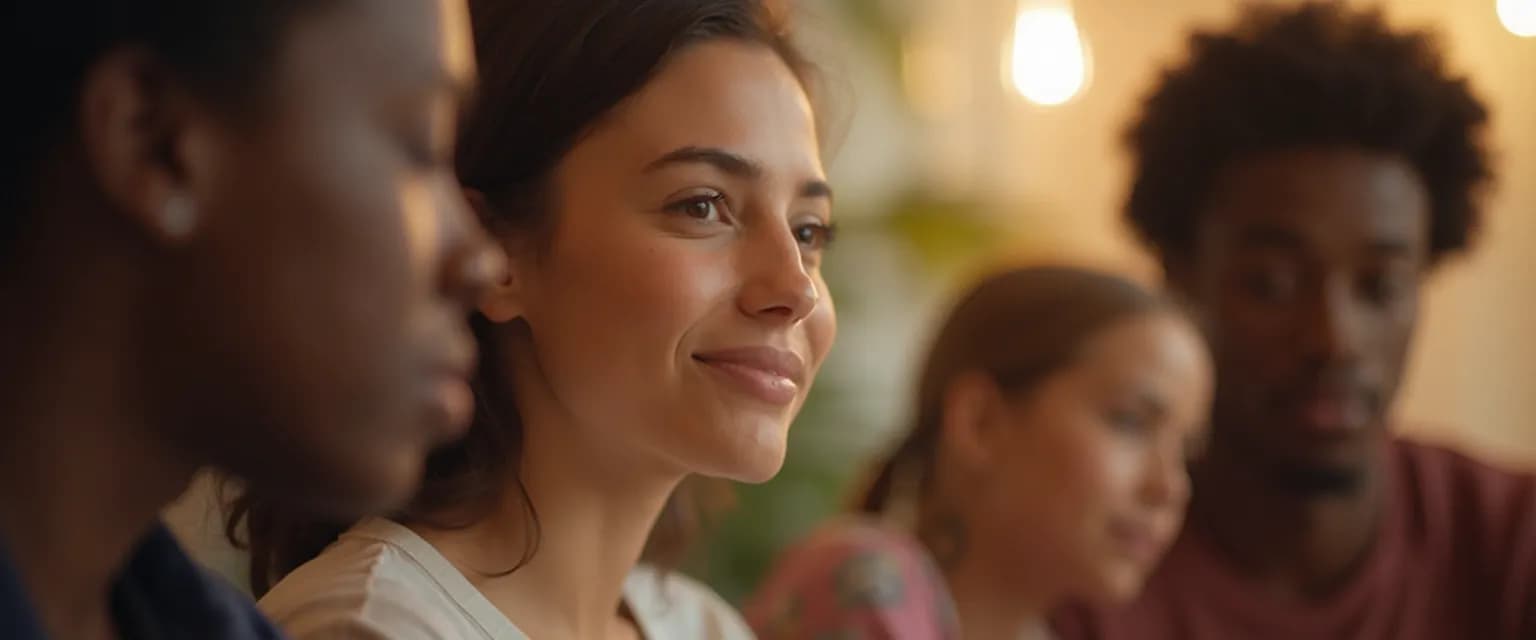 Person practicing social awareness emotional intelligence examples in a workplace meeting