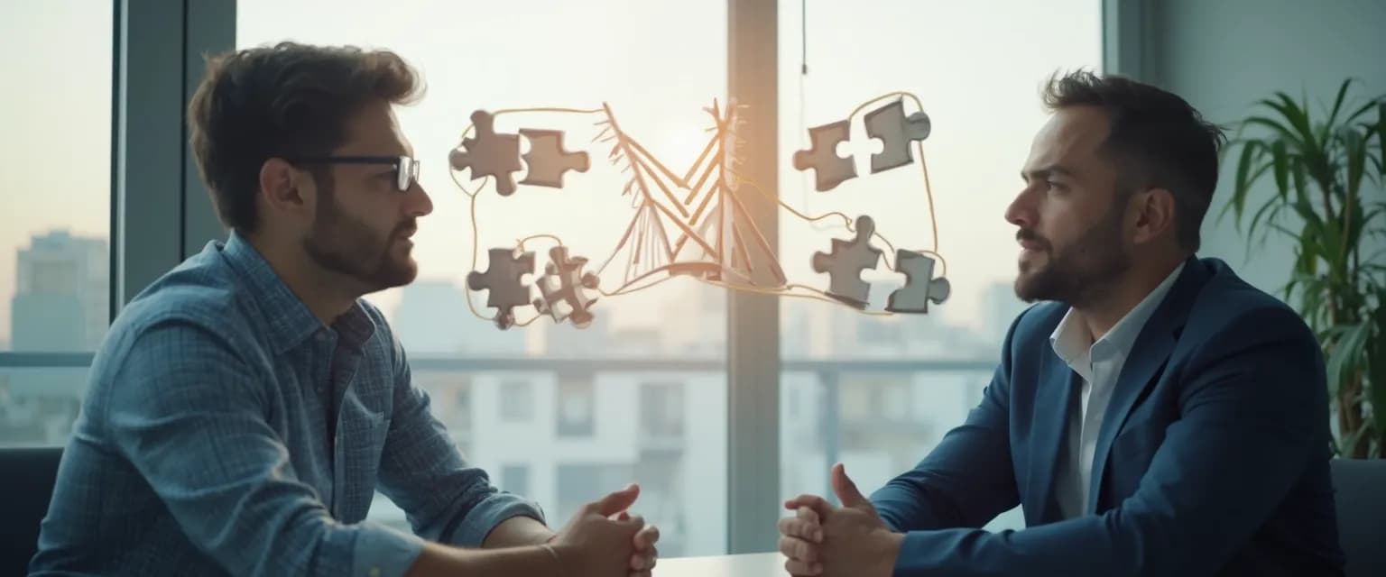 Professional developing a sense of self-awareness during workplace conflict resolution