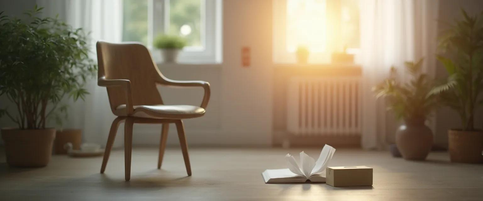 Person experiencing emotional growth through therapy after a breakup