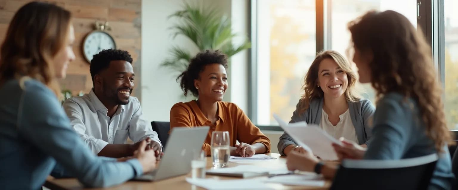 Team meeting demonstrating psychological safety in the emotionally intelligent workplace