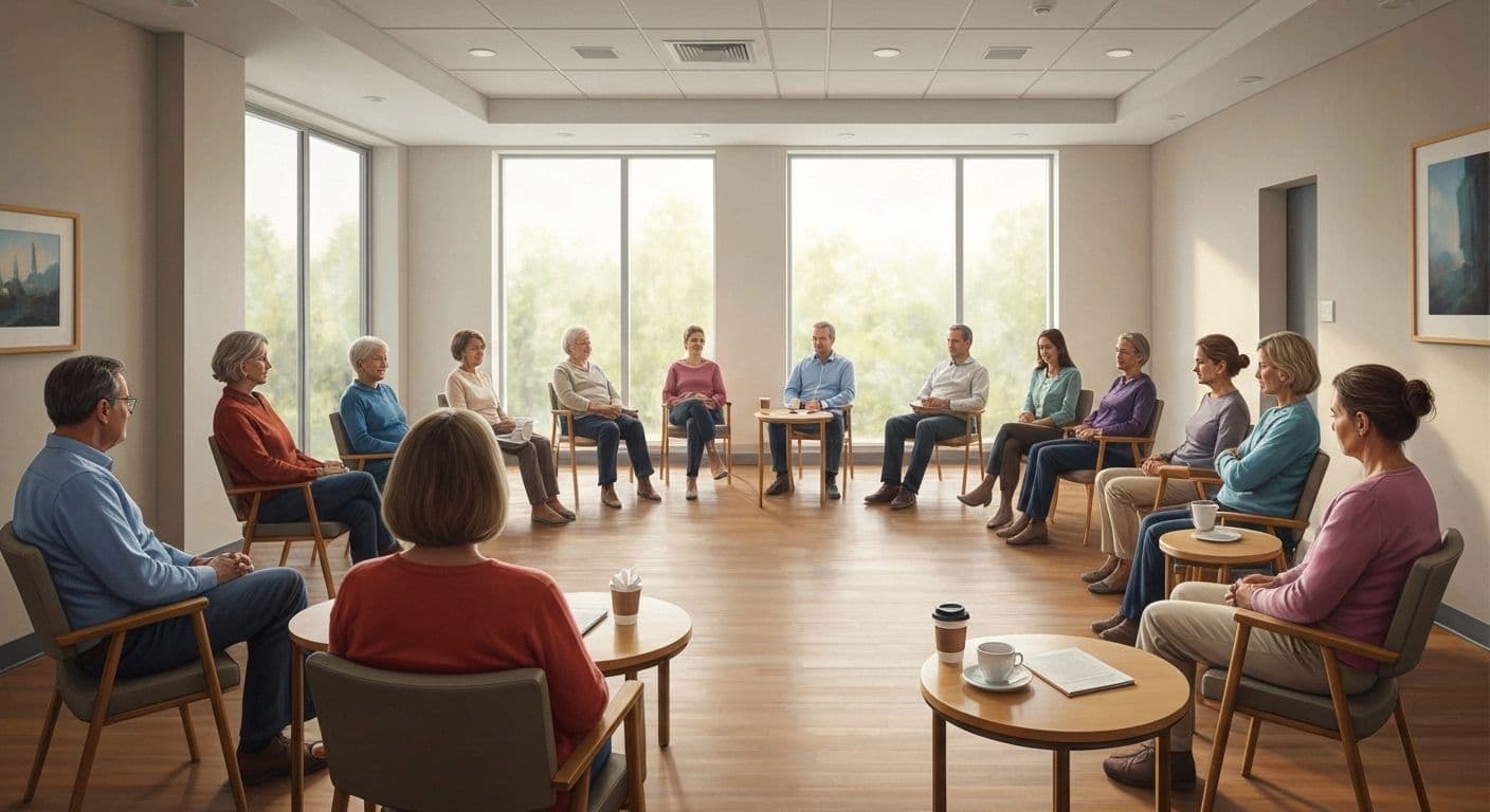 People attending GriefShare near me meeting with supportive community gathering in person