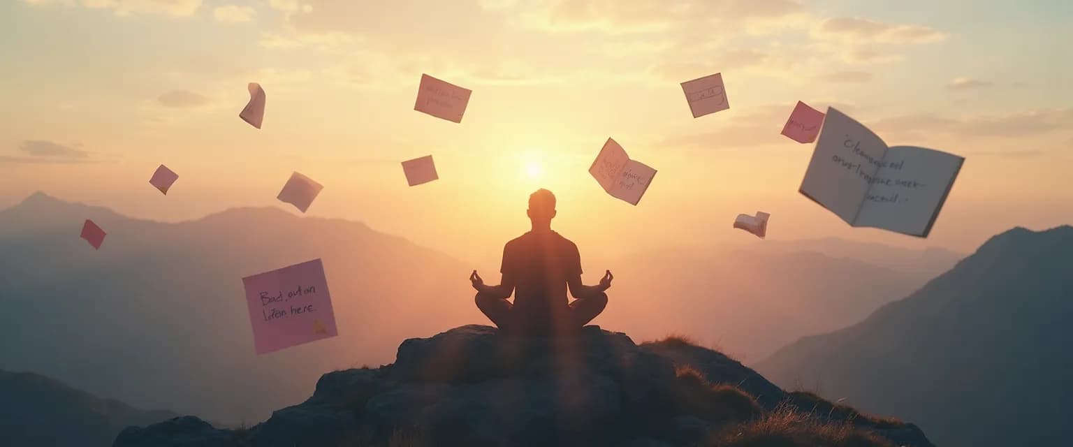 Mark Manson self-awareness exercises diagram showing 7 techniques for personal growth