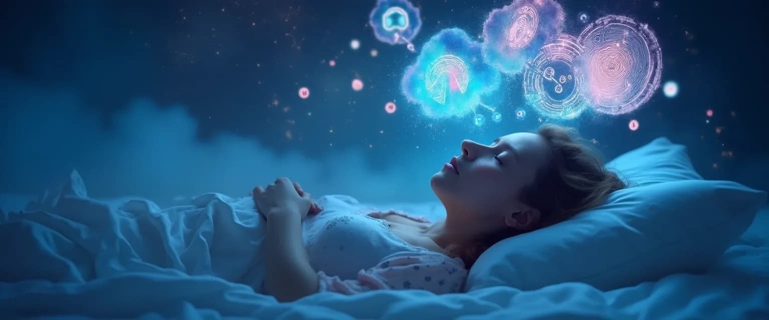 Person analyzing dream journal to access unconscious awareness