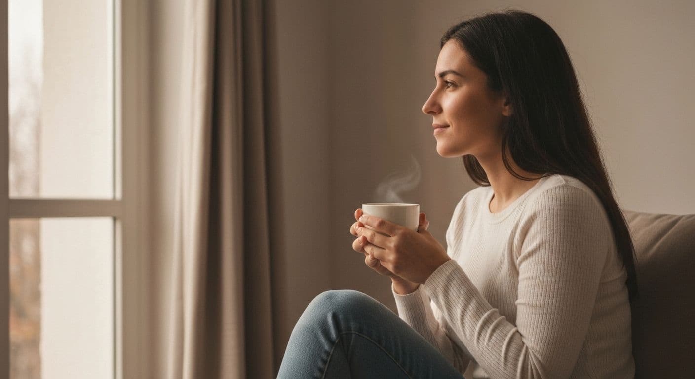 Person sitting peacefully with journal reflecting on what to do after breakup for genuine emotional healing