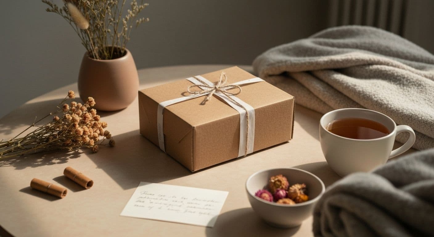 Thoughtful subscription boxes showing what to get for someone who is grieving with self-care items and comfort gifts