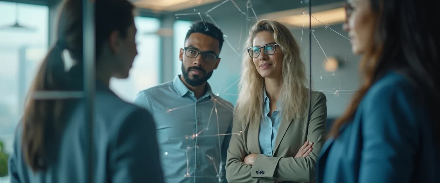 Colleagues engaging in employee self-awareness exercise during team meeting