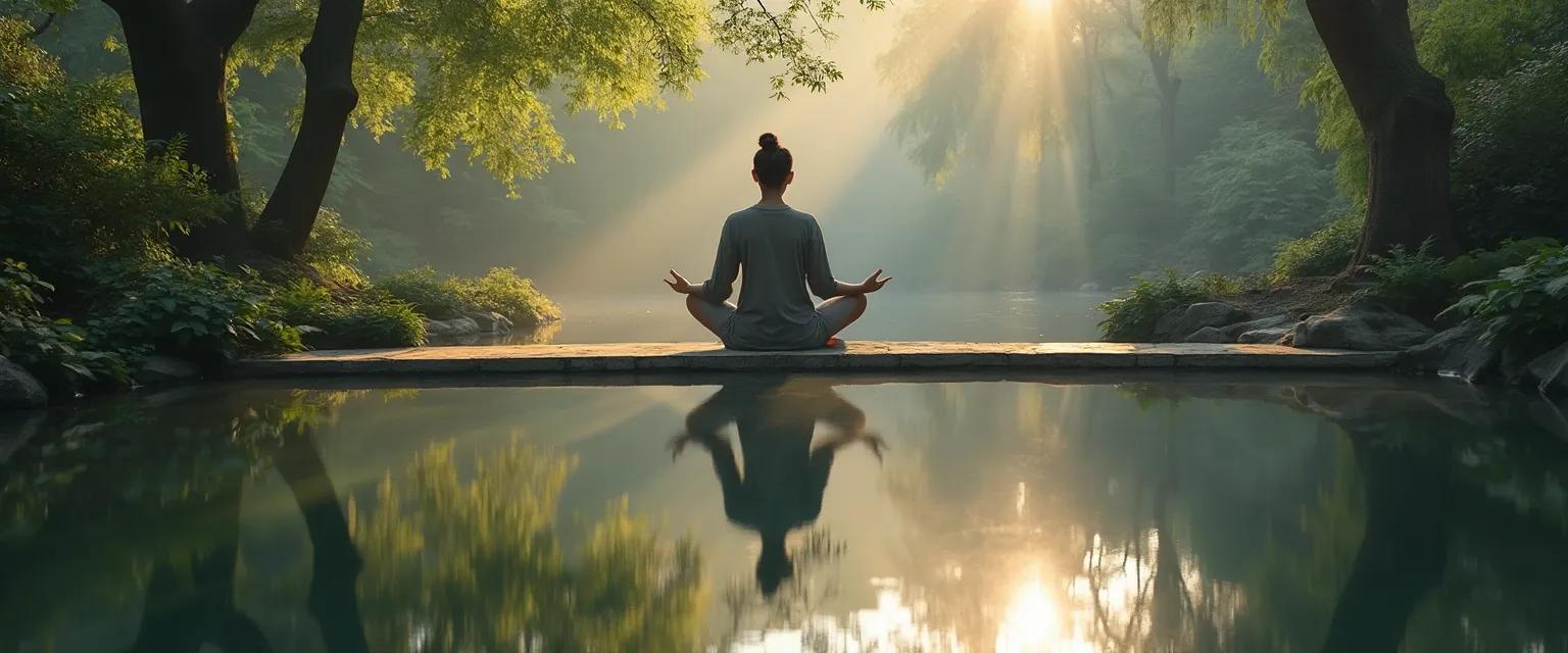 Person practicing self-awareness related to emotional intelligence with a compassionate approach