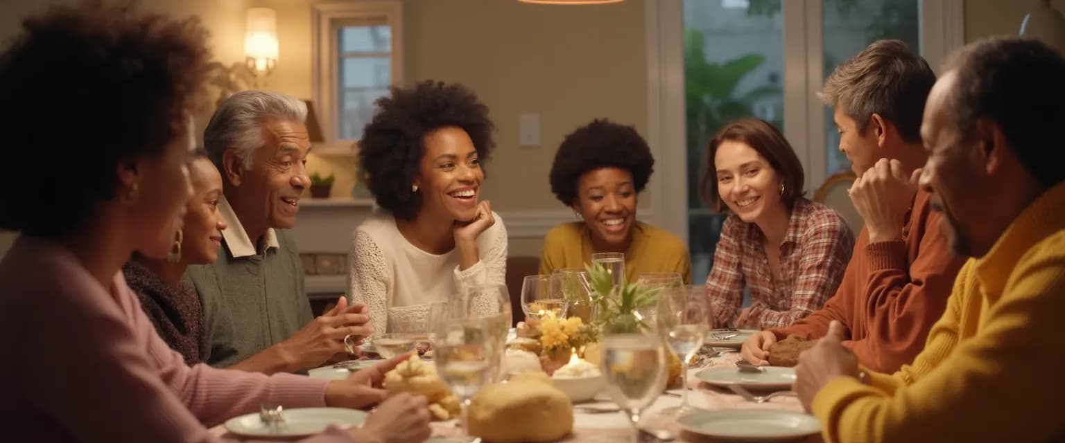 Person demonstrating Daniel Goleman social awareness techniques during a family gathering