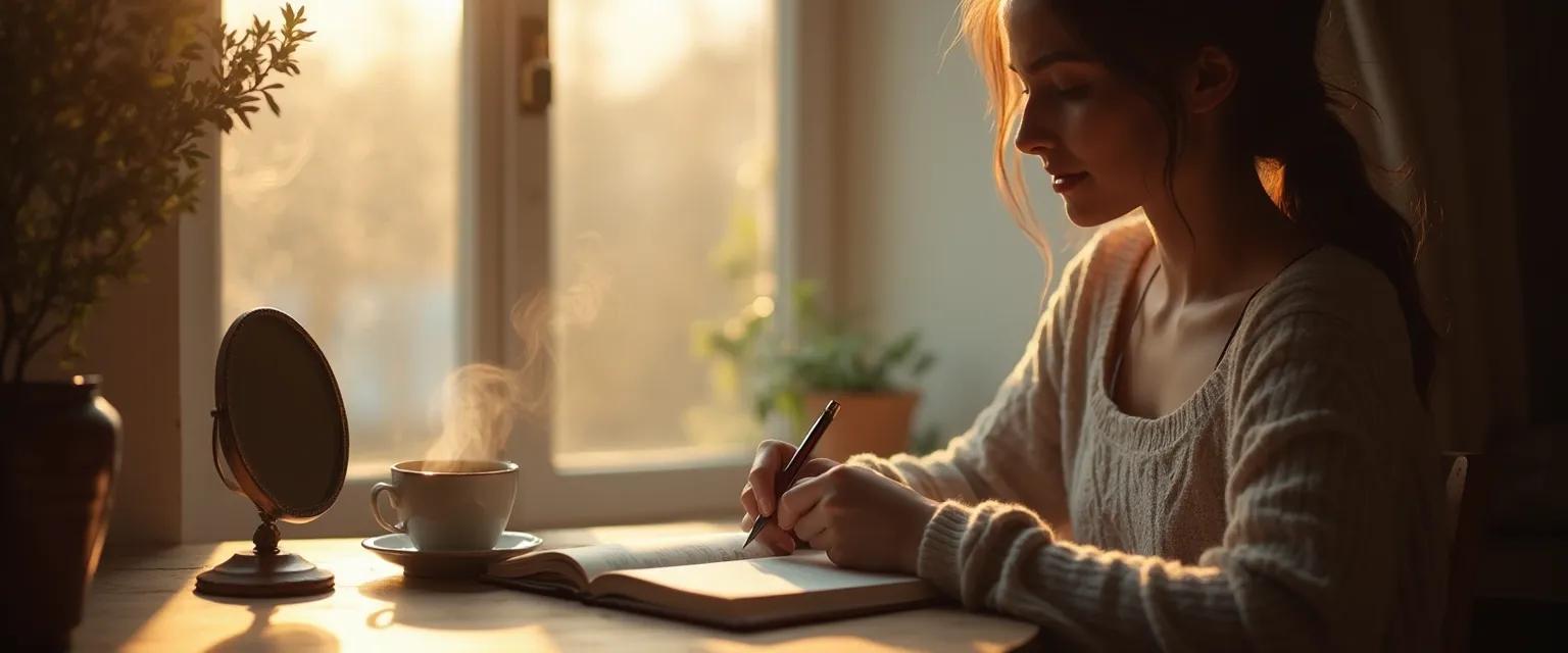 Person engaging in daily reflection ritual demonstrating how self awareness refers to mindful practices