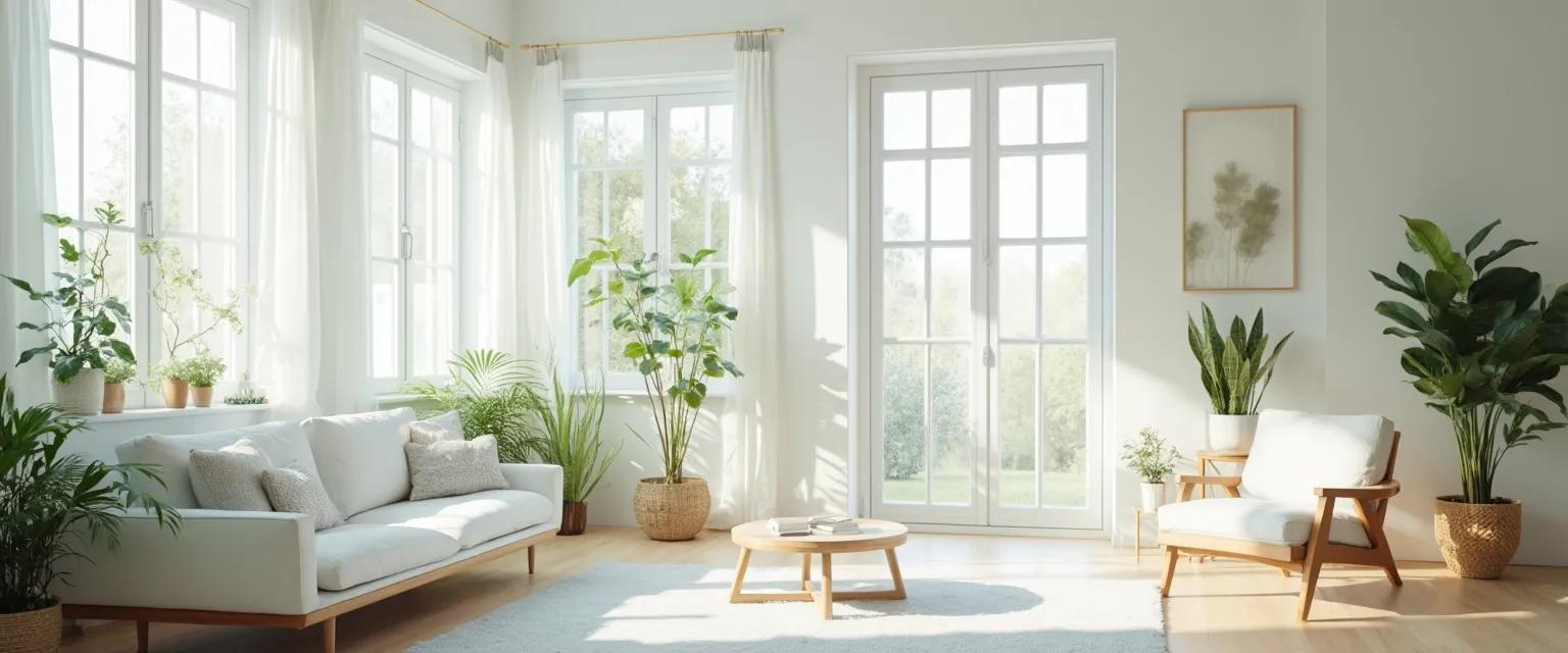 Person implementing principles of psychitecture in a calm morning routine