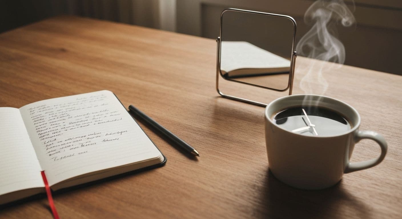 Person reflecting on daily habits as the foundation of self awareness and personal growth