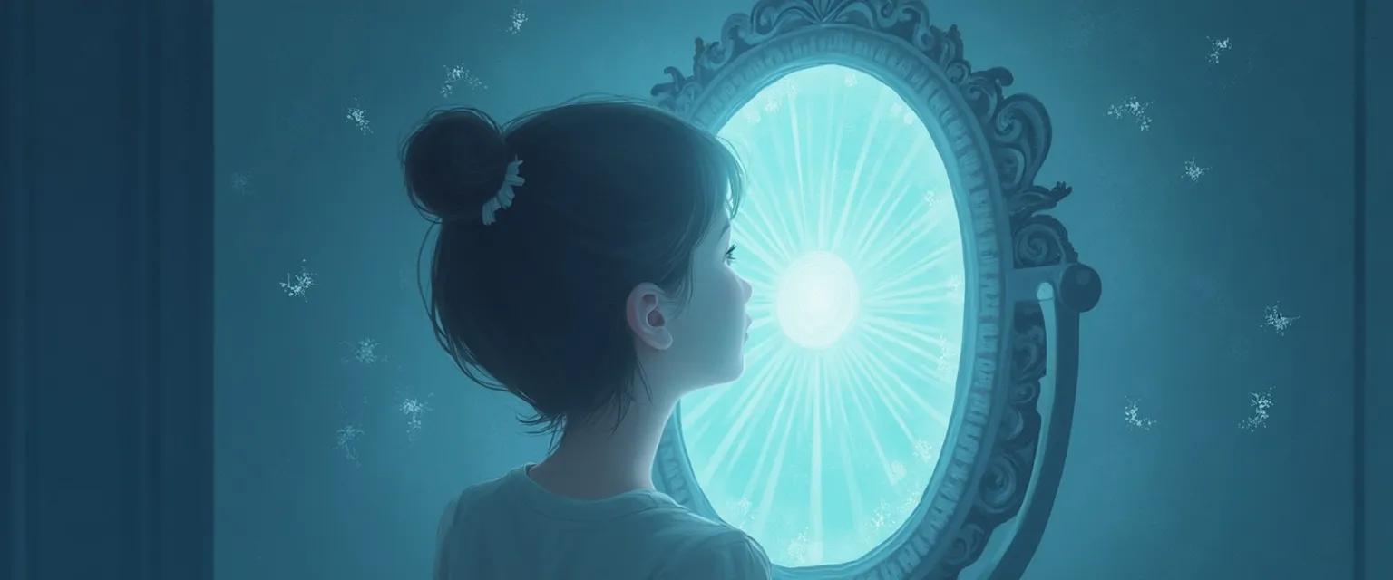 Person reflecting in mirror demonstrating self awareness and personality development through Mirror Mapping