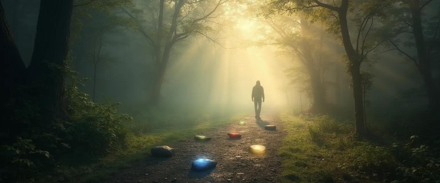 Woman confidently navigating the 7 stages of heartbreak while maintaining her identity