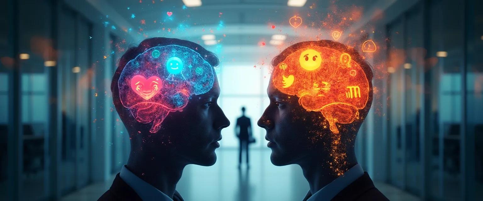 Leader demonstrating the purpose of emotional intelligence through team interaction