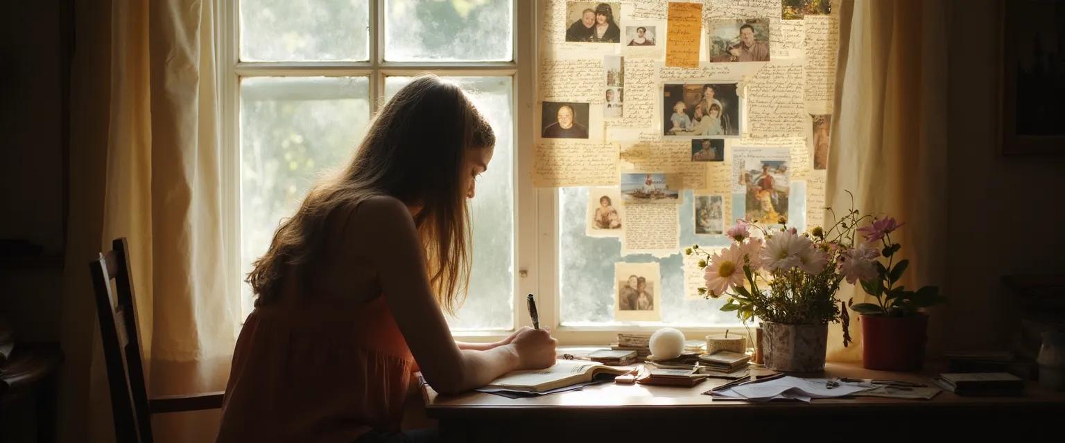 Person expressing emotions while accepting a breakup through creative art therapy