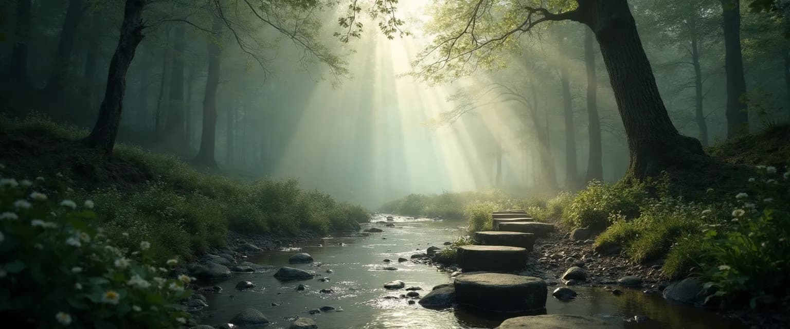 Person navigating good grief with supportive tools and techniques