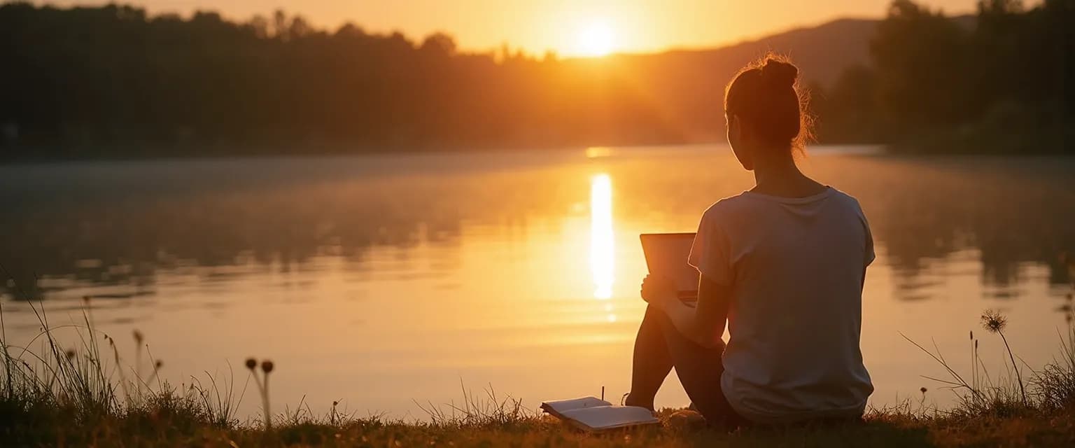 Person enjoying peaceful weekend moment for self-awareness growth