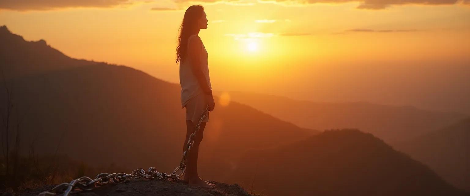 Person embracing self-worth during heartbreak healing and becoming whole