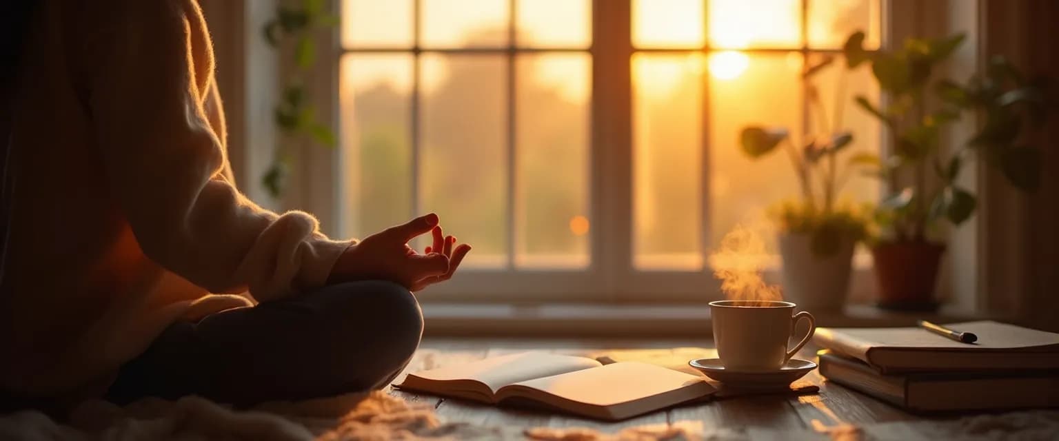 Person engaging in morning rituals to activate their intellectual mind before 8 AM