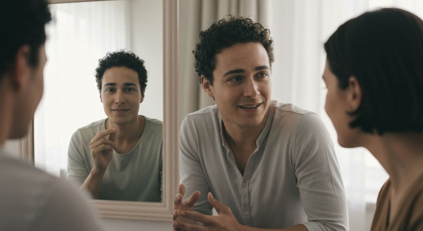 Person practicing self awareness and intelligence techniques to better understand emotions in social interactions