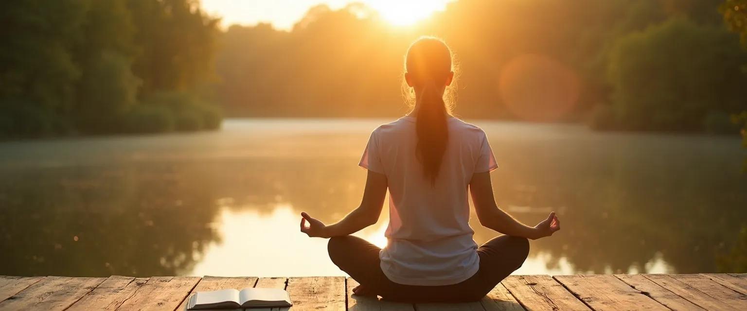 Person practicing daily exercises to develop self-awareness skills