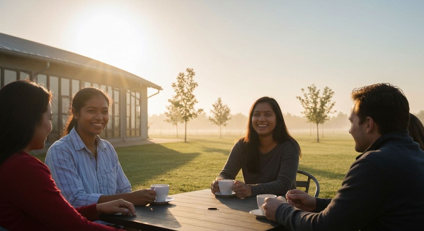 Person practicing mindful living after heartbreak with morning routine and self-care rituals