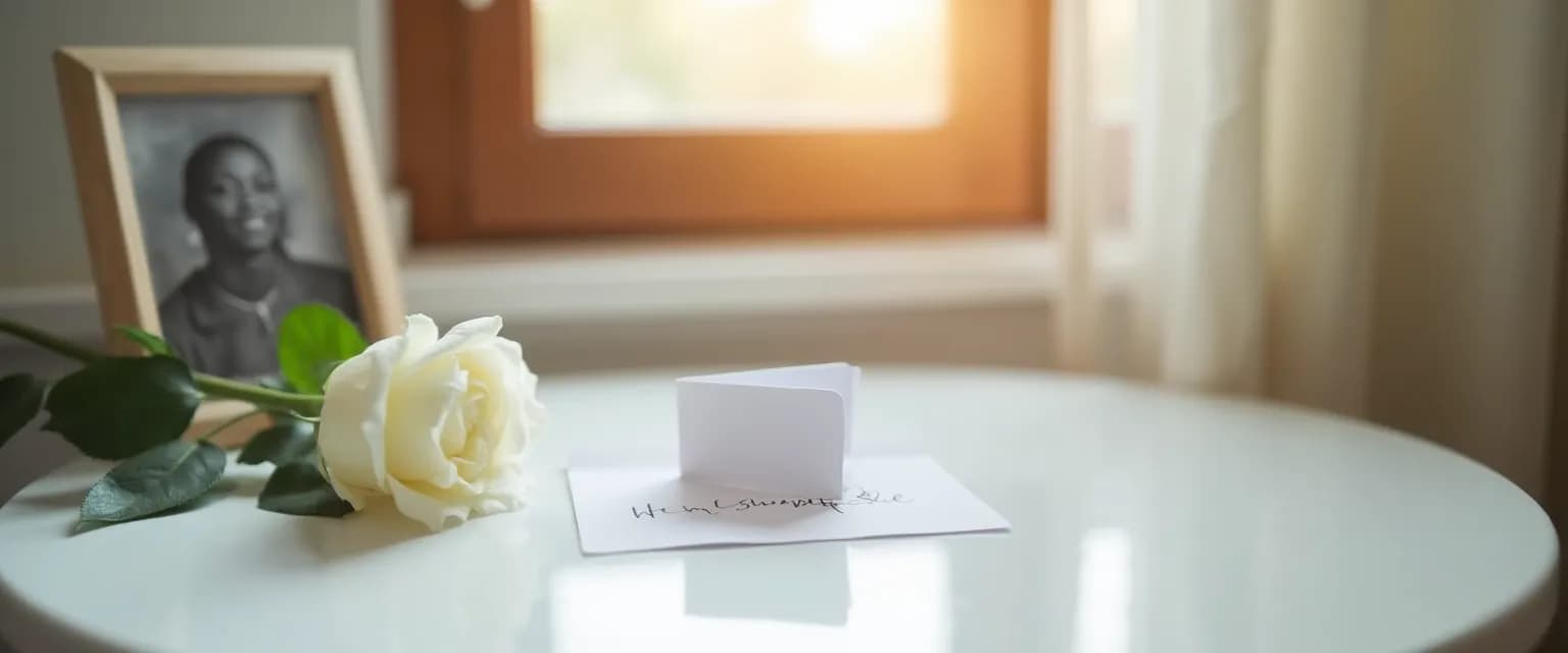 Thoughtful message for sympathy card after husband loss being written in a sympathy card